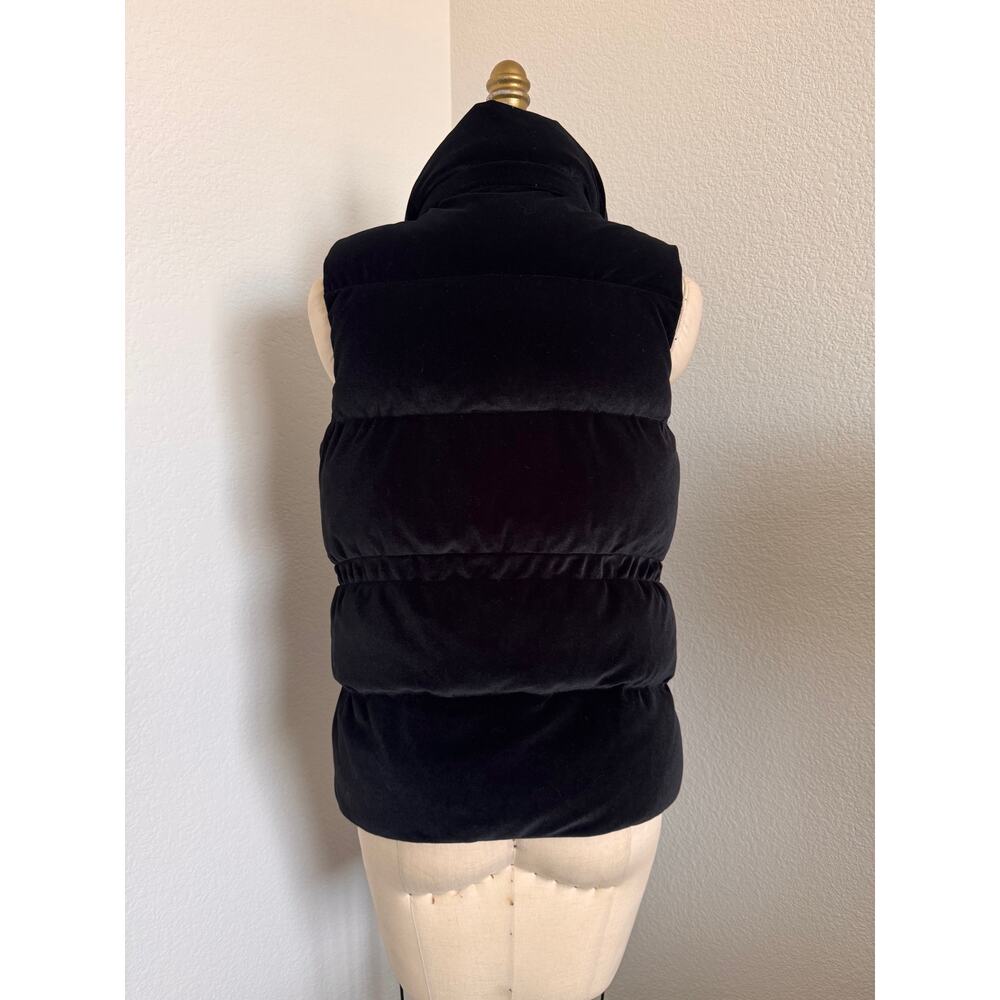 Athleta Black | Velvet Down Puffer Vest XS Real Goose Down Luxe Winter Layer - Picture 3 of 9